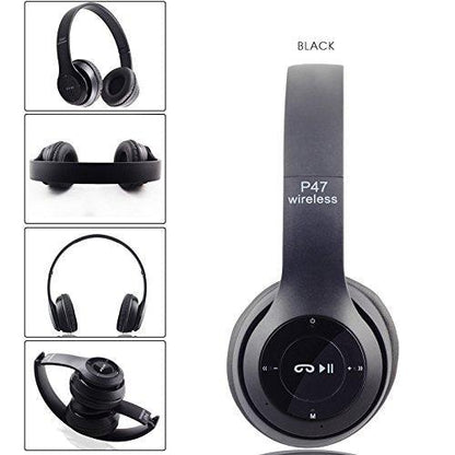 P47 Wireless High Quality Bluetooth Foldable Headset With Microphone