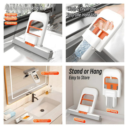 Premium Portable Desktop Wet & Dry Cleaning Mop | Self‑Squeezing