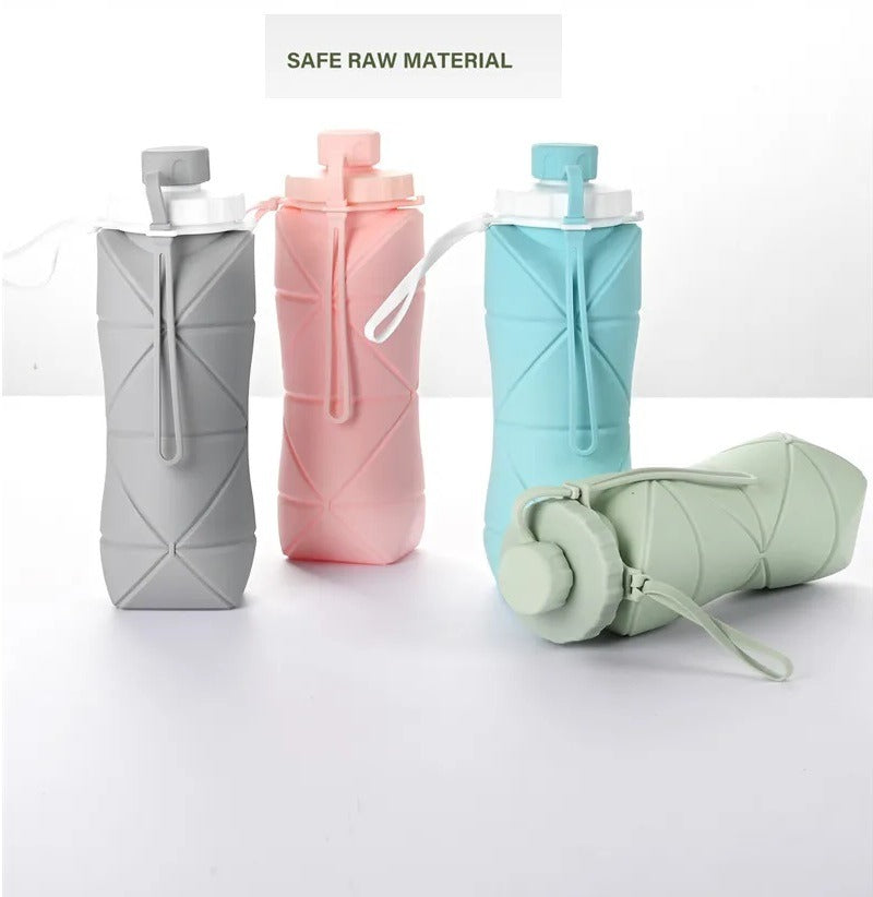 600ML Silicone Folding Bottle |Travel Bottle  (Random Color)