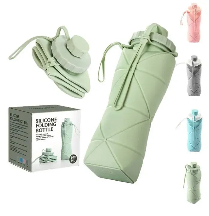 600ML Silicone Folding Bottle |Travel Bottle  (Random Color)