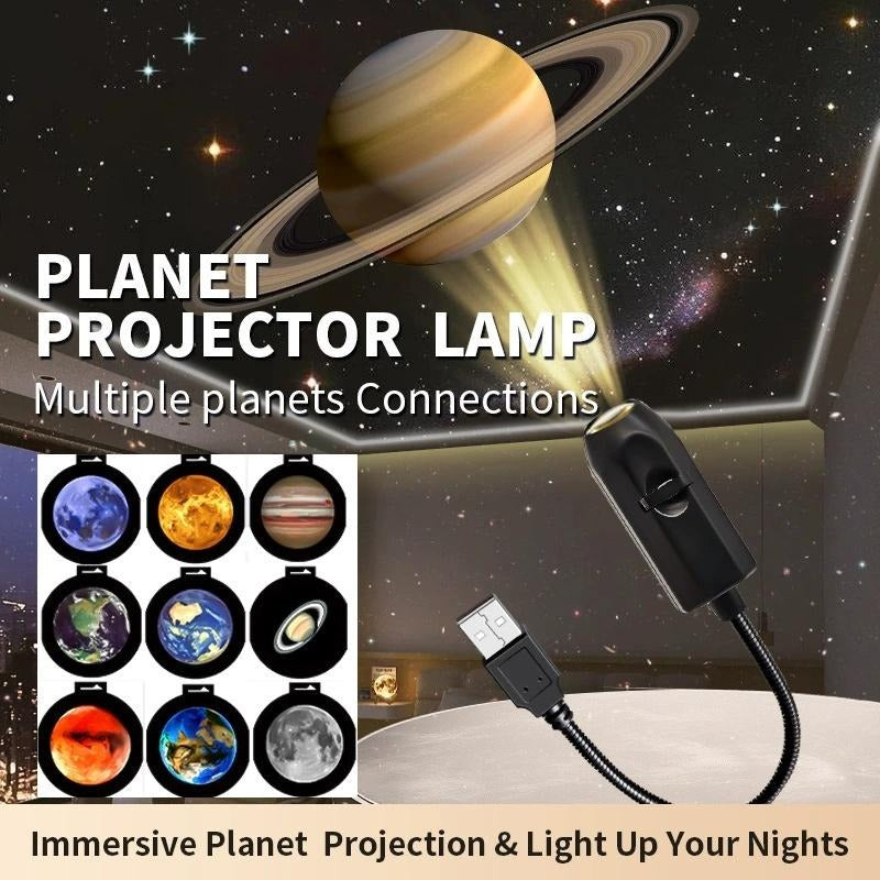 USB Night Light Romantic Bedroom Decoration Projector (6 Lenses)