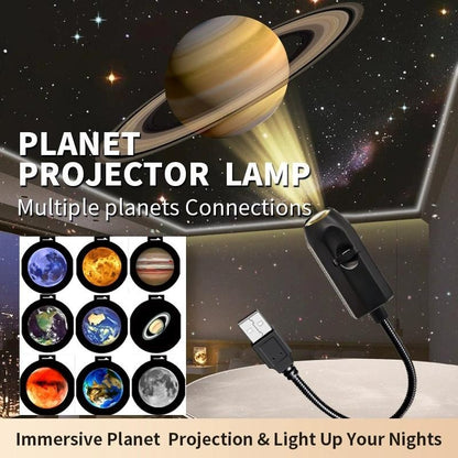 USB Night Light Romantic Bedroom Decoration Projector (6 Lenses)