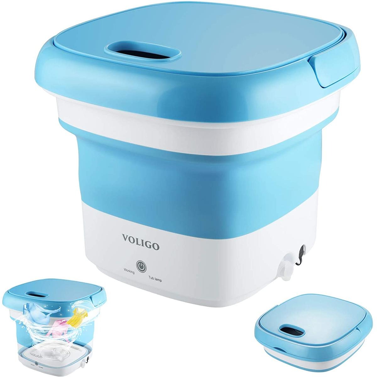 Portable Folding Semi Automatic Washing Machine Compact Lightweight Durable