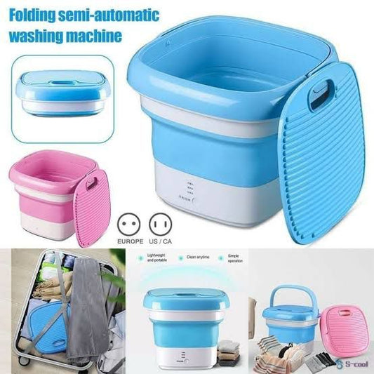 Portable Folding Semi Automatic Washing Machine Compact Lightweight Durable