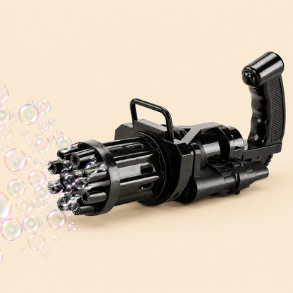 Electric Gatling Bubble Gun – 8 Hole Automatic Bubble Blaster Toy Gun
