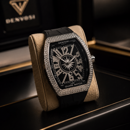 Denvosi Luxury Diamond Studded Strap Men’s Watch