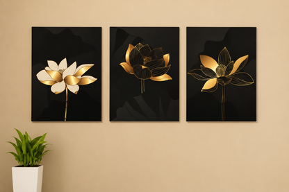 Set of 3 Wall Art Wooden Phototile Frames for Wall Decor