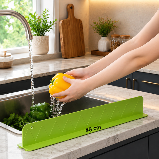 Silicone Sink Splash Guard with Suction Cups (size 14inch)