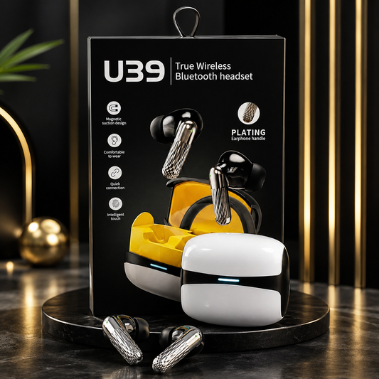 U39 Earbuds with Charging Case – Hi-Fi Stereo Sound & HD Calling Earphones