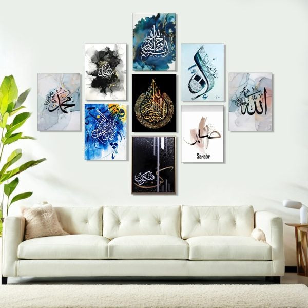 Home Decoration Item 9 Pcs Wall Decor Photo On Wall  Art Decor For Home Easy Set Up With Bothside Tape