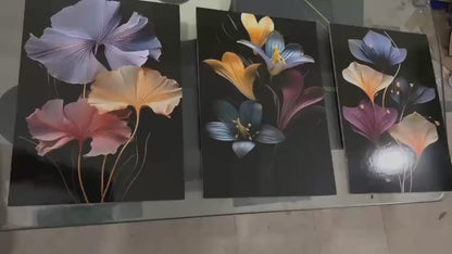 Set of 3 Premium Wall Art Photo Tiles – Modern Home Decor Sets
