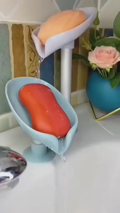 Leaf-Shape Self-Draining Soap Holder – Decorative 45°