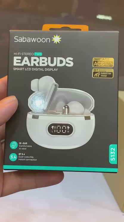 Sabawoon Smart Digital Display Earbuds – these earbuds are perfect for music & gaming