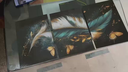 Set of 3 Premium Wall Art Photo Tiles – Modern Home Decor Sets