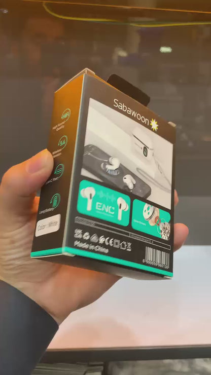 Sabawoon ST36 TWS  Earbuds 5.4 with ENC & Digital Display