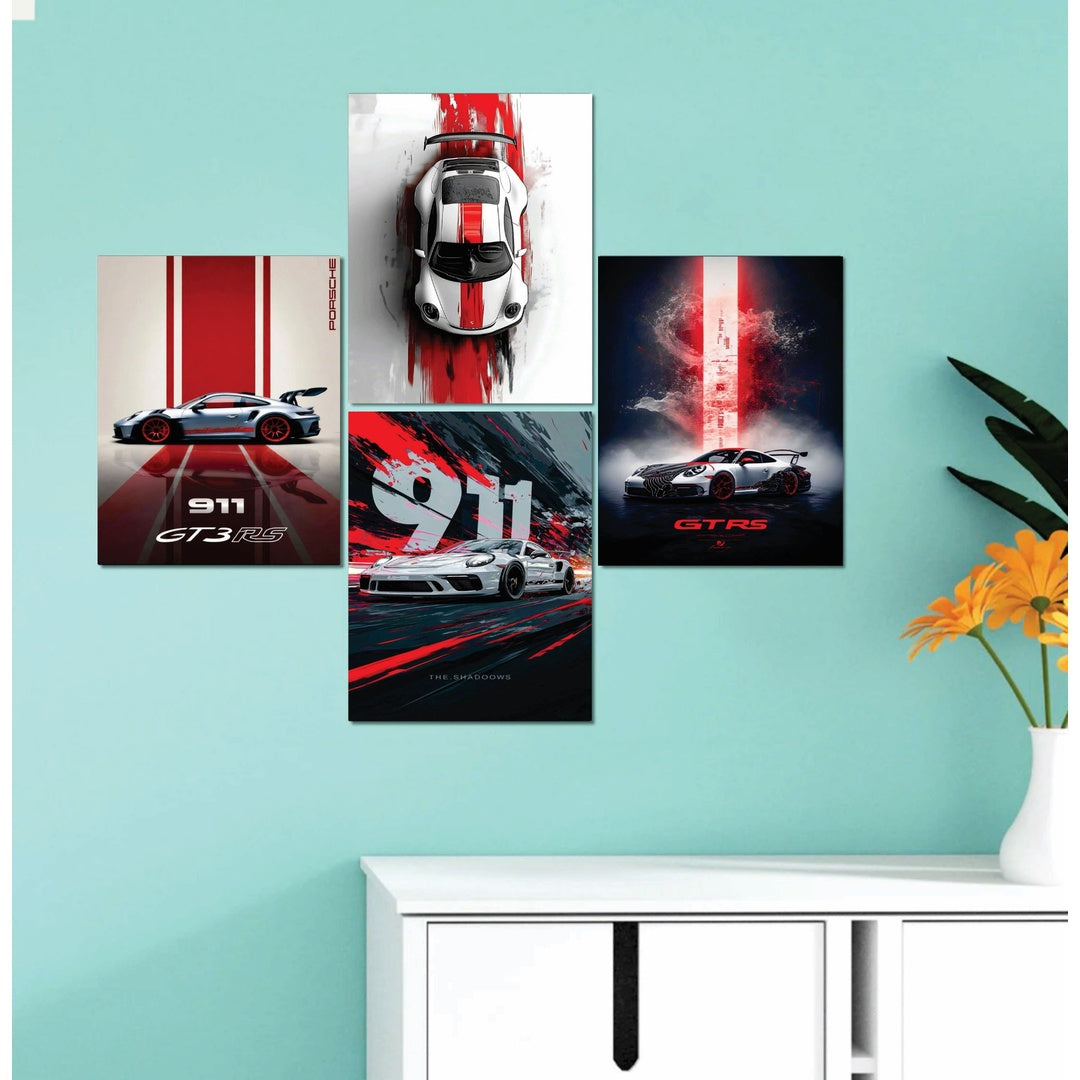 Set of 4 Premium Wall Art Photo Tiles –  8x11